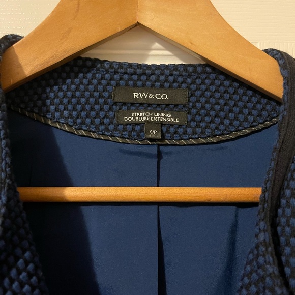 RW&CO - blue waffle pattern blazer - Picture 3 of 5